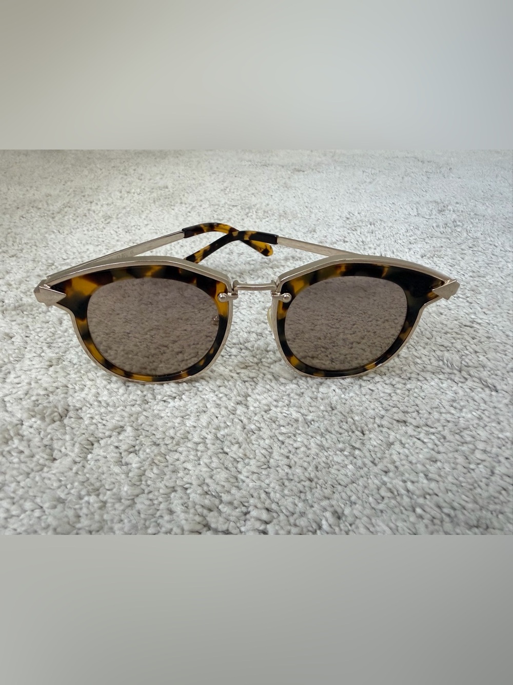 Karen Walker Bounty 47mm Tortoiseshell Gold Sunglasses